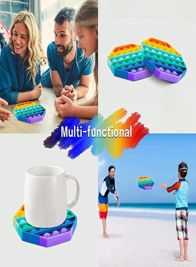 SEASPIRIT Poppet Pop It Fidget Toys, Push Pop Bubble Fidget Sensory Toy, Autism Special Needs Silicone Stress Relief Toy, Great Fidget Toy for Kids and Adults - Image 5